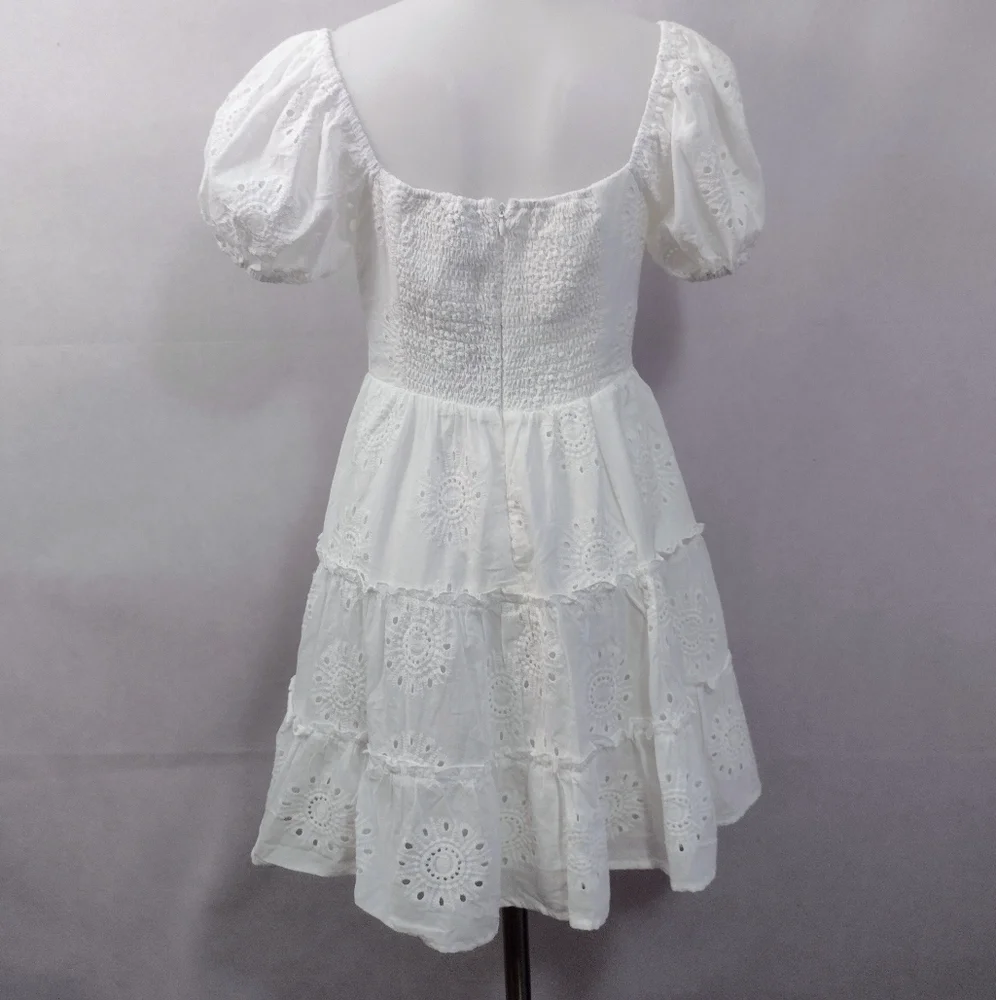 Princess Polly White Lace Mini Dress NWT Women's Size 2 - Picture 2 of 11
